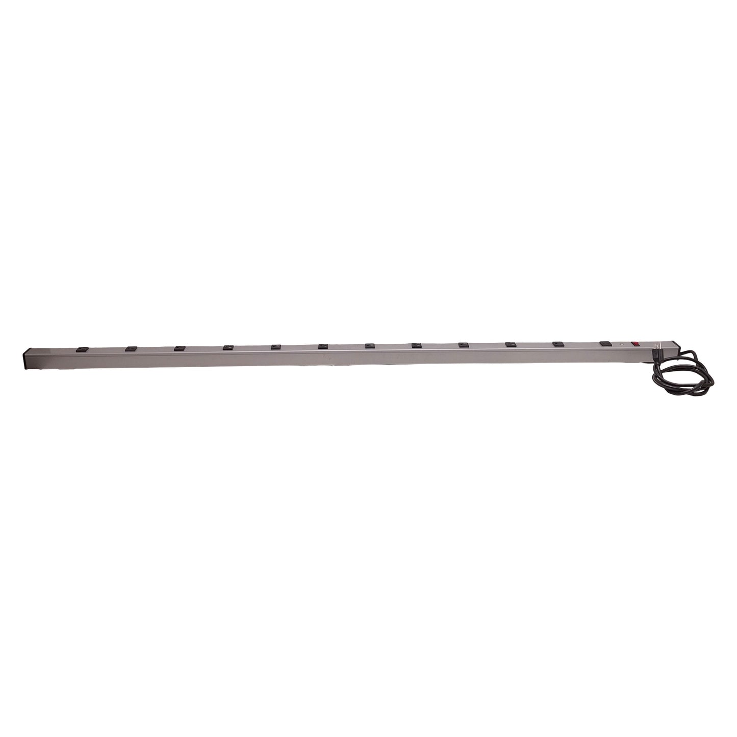 Used Wiremold UL2064BC Power Strip 12-Outlet, 72in Length, 15A 120VAC, 6ft Cord