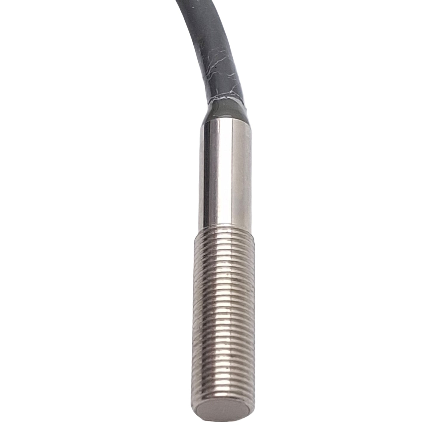 Used Omron E2E-X1B1 Proximity Sensor, PNP NO, 1mm Range, 12-24VDC, M5 Barrel, 1.5m
