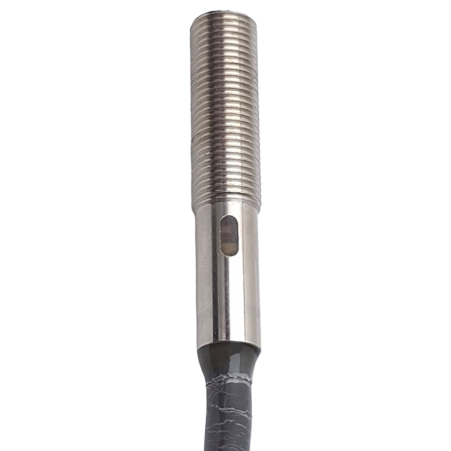 Used Omron E2E-X1B1 Proximity Sensor, PNP NO, 1mm Range, 12-24VDC, M5 Barrel, 1.5m