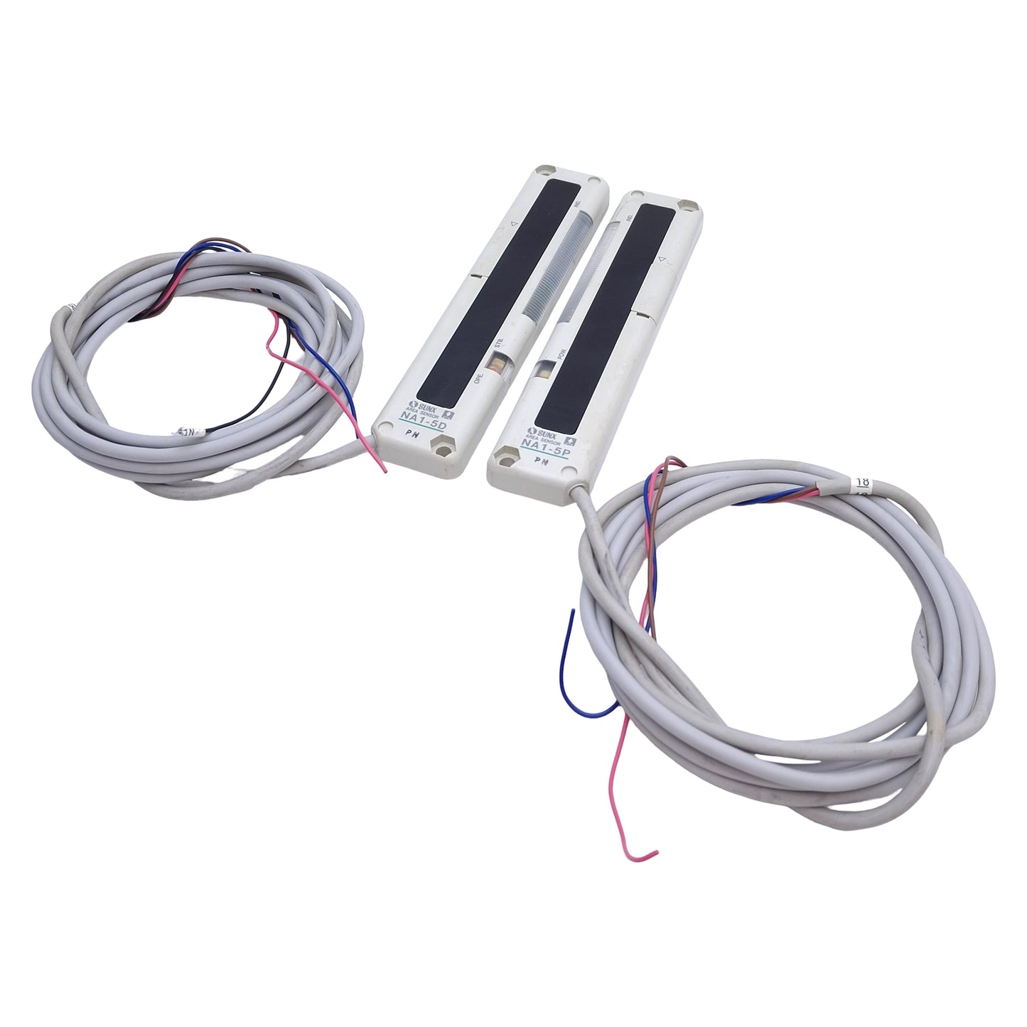 Used SunX NA1-5P / NA1-5D Ultra-Slim Body Area Sensor PNP, 12-24VDC, 0.2m-3m Range