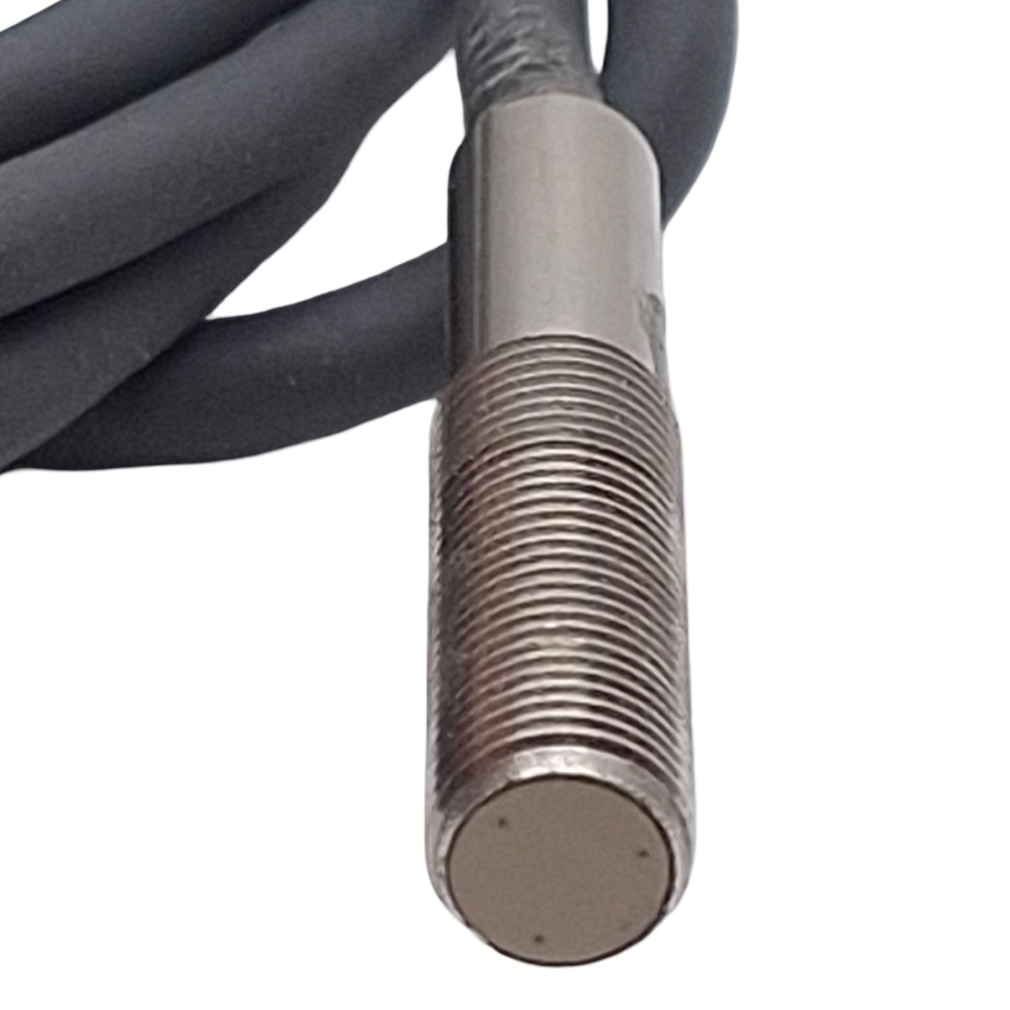 Used Omron E2E-X1C1 Proximity Sensor, NPN NO, 1mm Range, 12-24VDC, M5 Barrel, 0.7m
