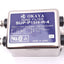 Used Okaya SUP-P15H-R-4 Powerline Noise Filter, 250VAC 15A, 20-30dB 10000Hz