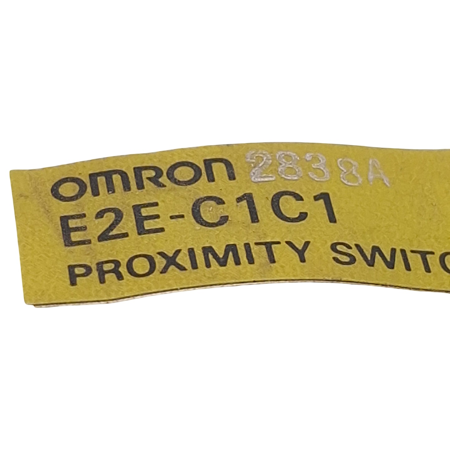 Used Omron E2E-C1C1 Proximity Sensor, NPN NO, 1mm Range, 12-24VDC, ø5.4mm, 0.2m