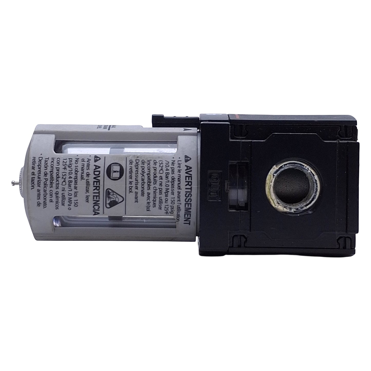 Used ARO F35121-300 Pneumatic Oil Filter, 1/4 NPT inch Inlet/Outlet, 150psi, 0.3µm