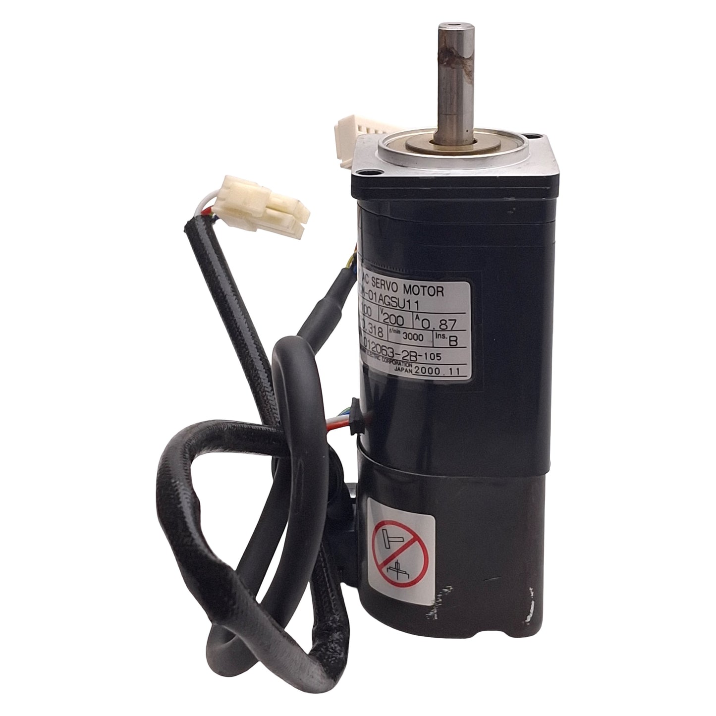 Used Yaskawa SGM-01AGSU11 Sigma AC Servo Motor, 100W, 3000rpm, 0.318Nm, 200VAC, 40mm