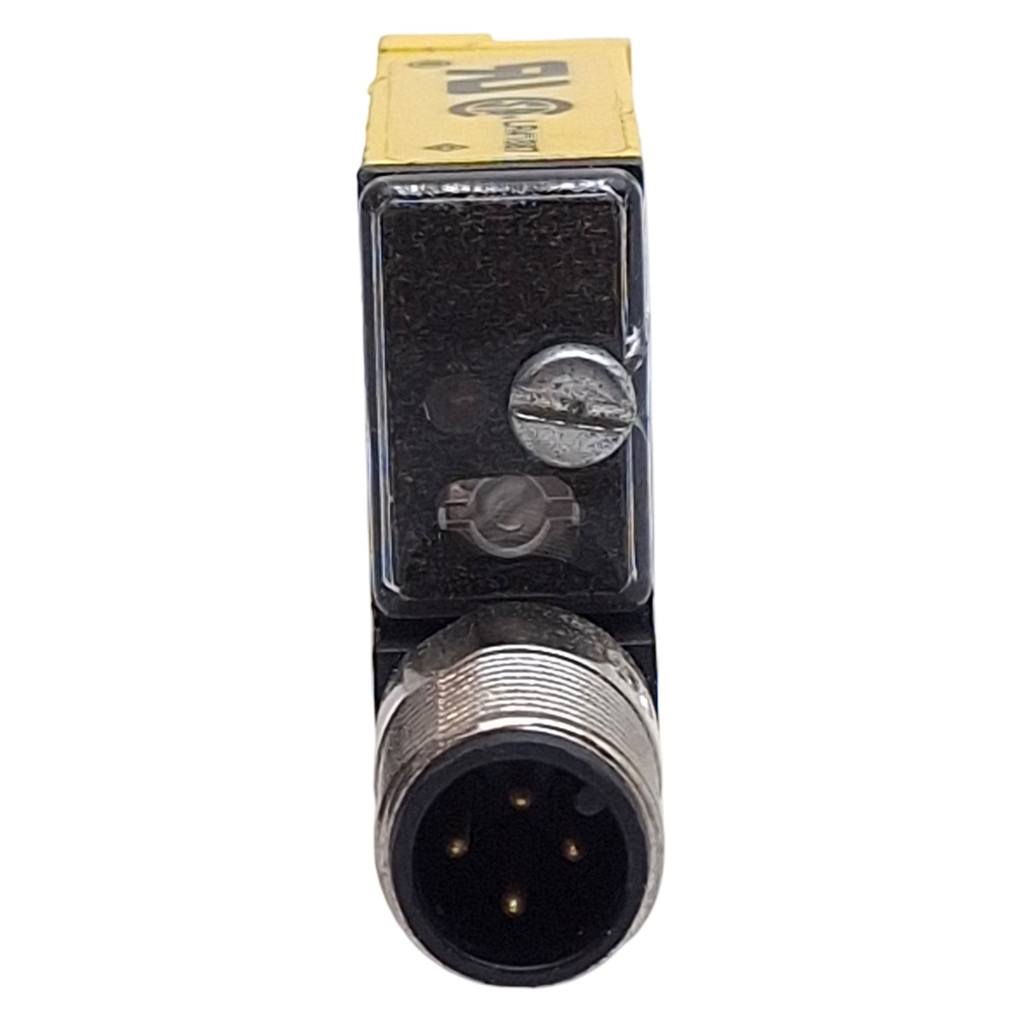 Used Banner SM312FVQD MINI-BEAM Fiber Optic Amplifier, 1NPN/1PNP, 10-30VDC, 4-Pin M12