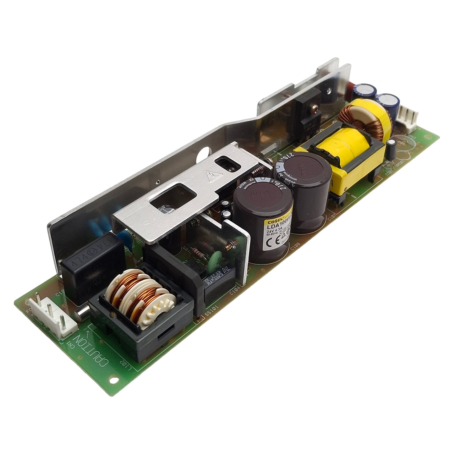 Used Cosel LDA100W-24 Open Frame Power Supply 100-120/200-240VAC to 24VDC 100W Output