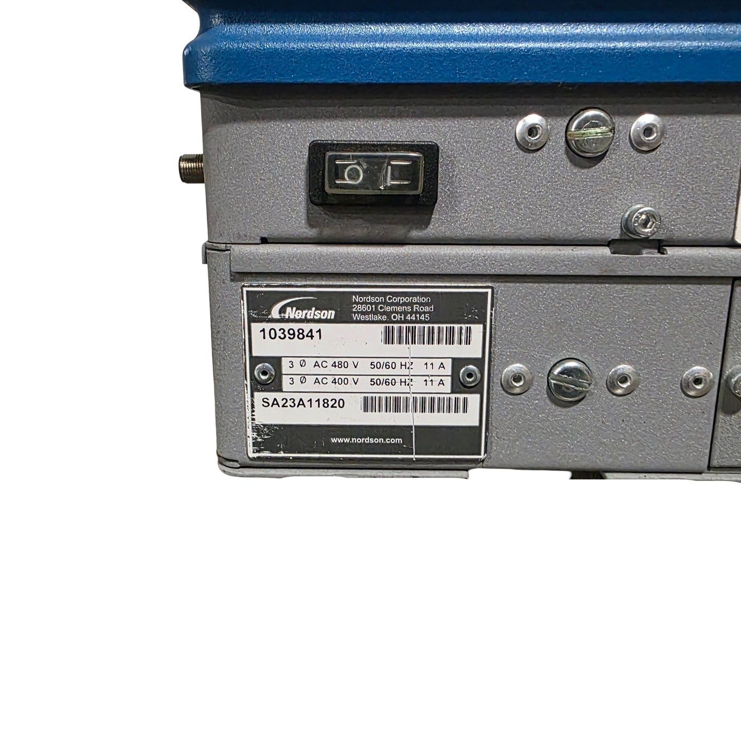 Used Nordson 1122184 PROBLUE 10 Hot Glue Dispenser 4-Hose, 24lb/hr, 480VAC 3-Ph