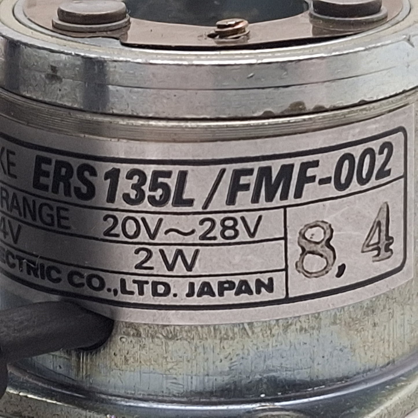 Used Shinko ERS-135L/FMF-002 Permanent Magnet Self Brake ø10mm Bore, 0.45Nm, 20-28VDC