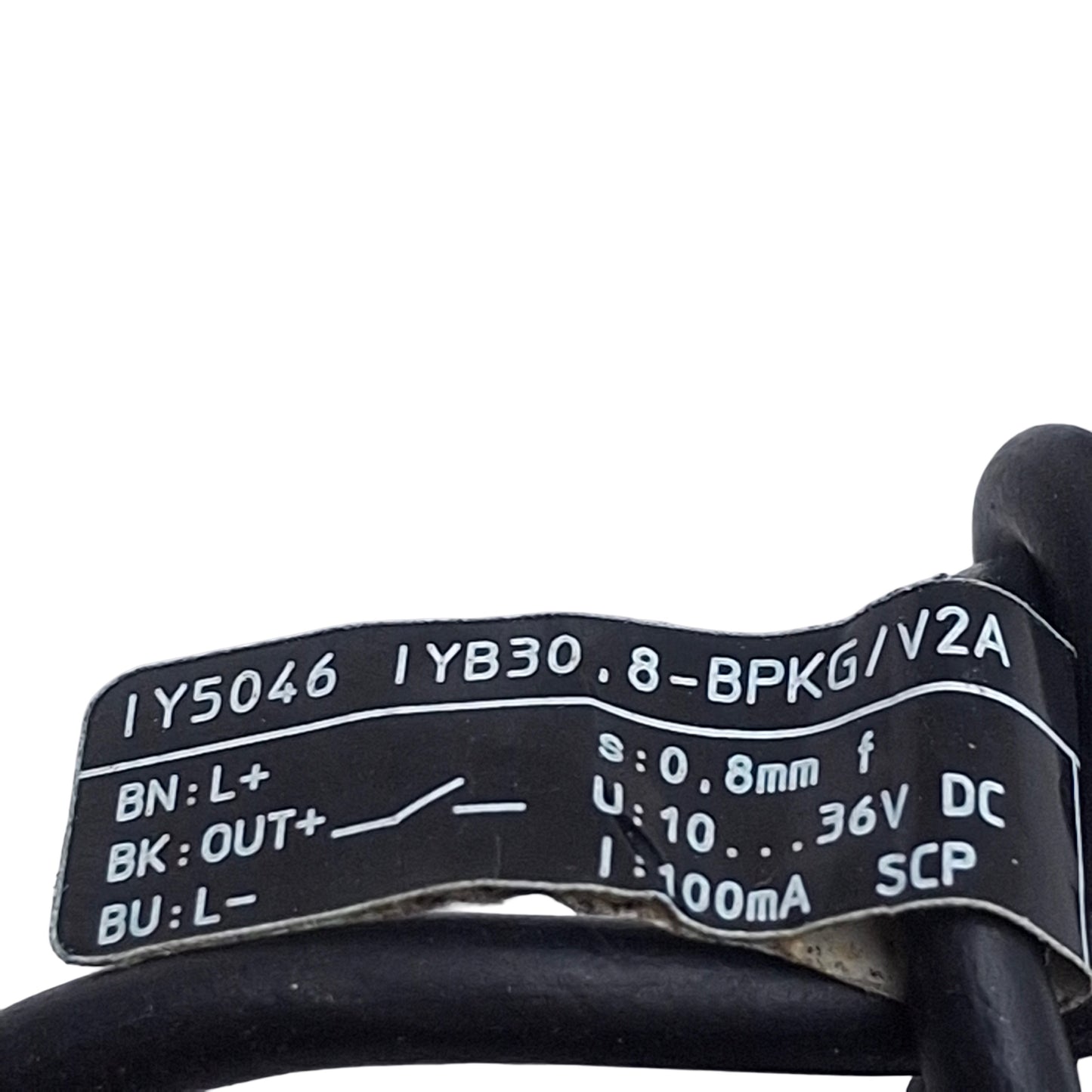 Used IFM Efector IY5046 IYB30.8-BPKG/V2A Inductive Sensor, PNP NO, 0.8mm, 36VDC, M5