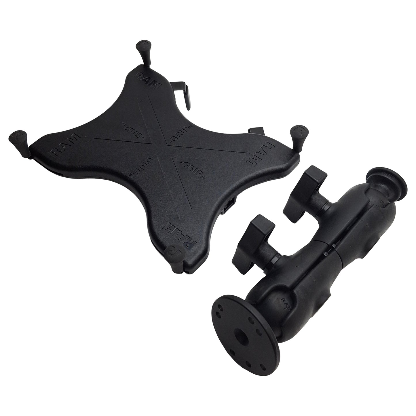 Used RAM Mounts RPR-380B X-Grip Universal Tablet Holder w/ Double Swivel Arm, Track