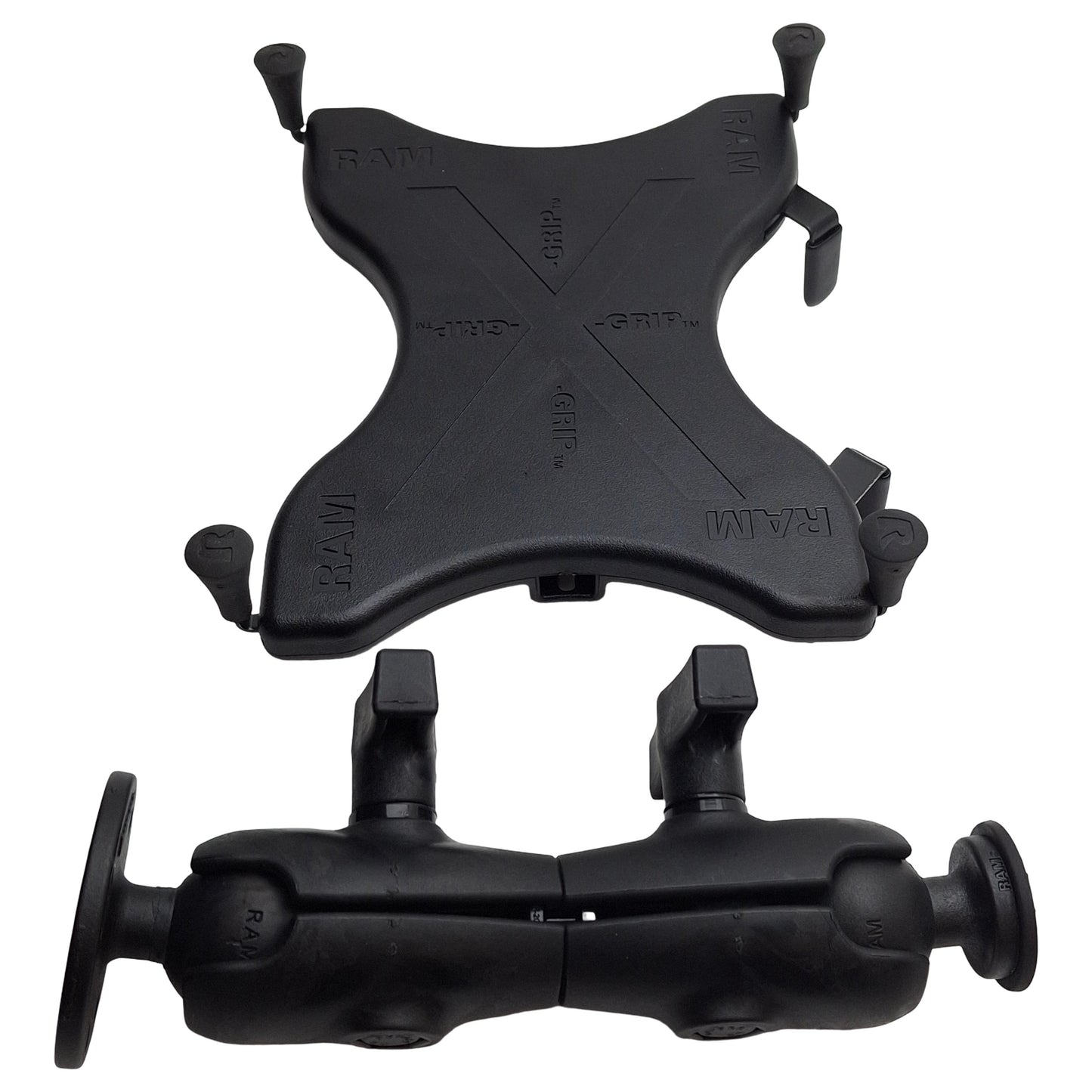Used RAM Mounts RPR-380B X-Grip Universal Tablet Holder w/ Double Swivel Arm, Track