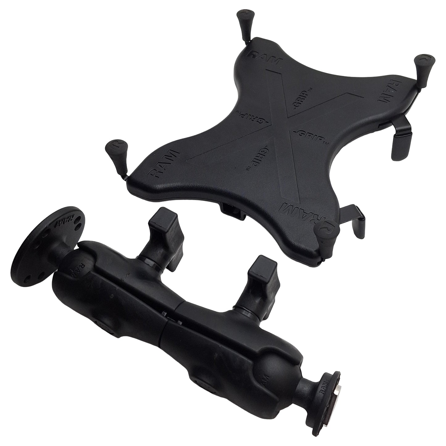 Used RAM Mounts RPR-380B X-Grip Universal Tablet Holder w/ Double Swivel Arm, Track