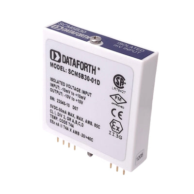 Used Dataforth SCM5B30-01D Isolated Analog Voltage Input Module, +-10mV In, +-10V Out