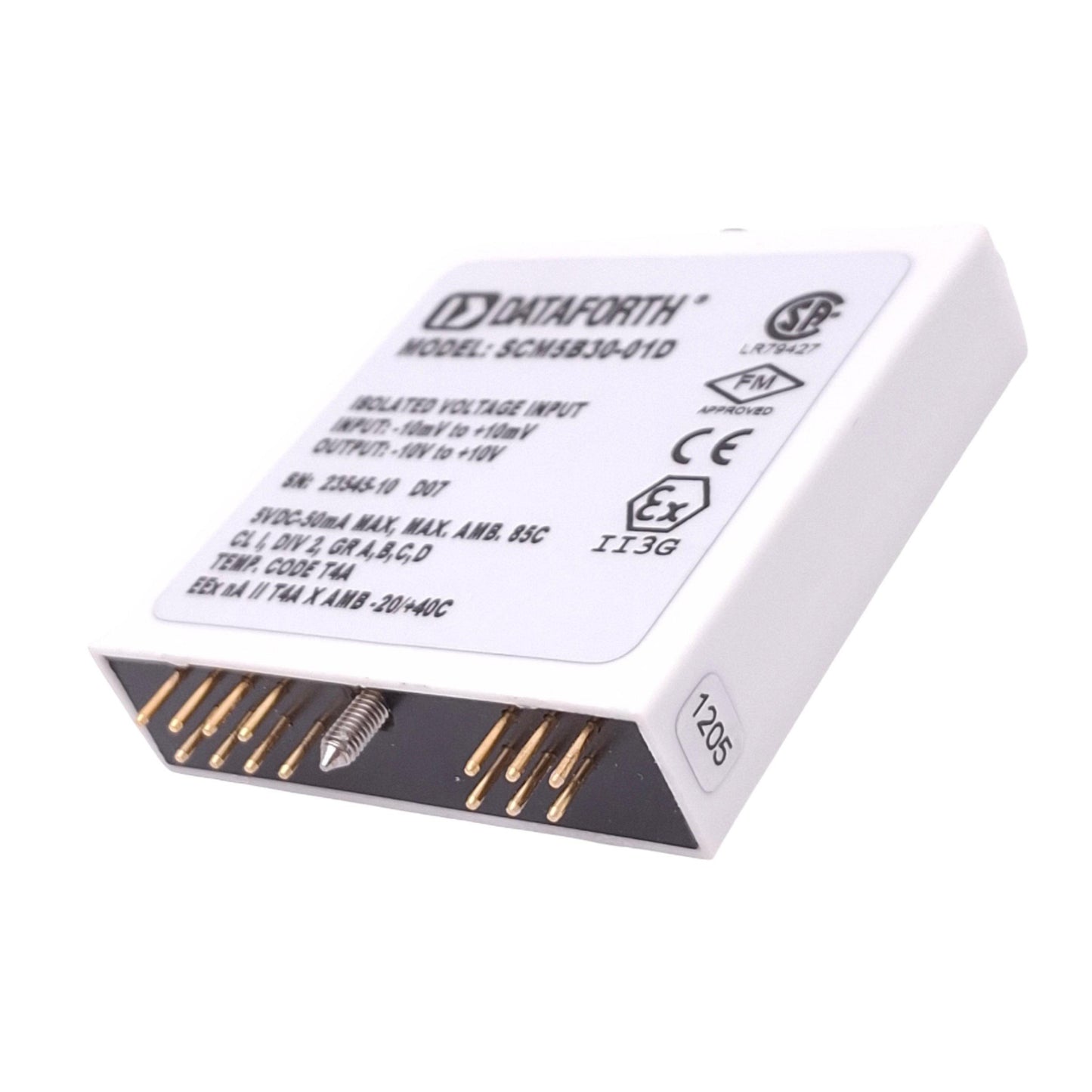 Used Dataforth SCM5B30-01D Isolated Analog Voltage Input Module, +-10mV In, +-10V Out