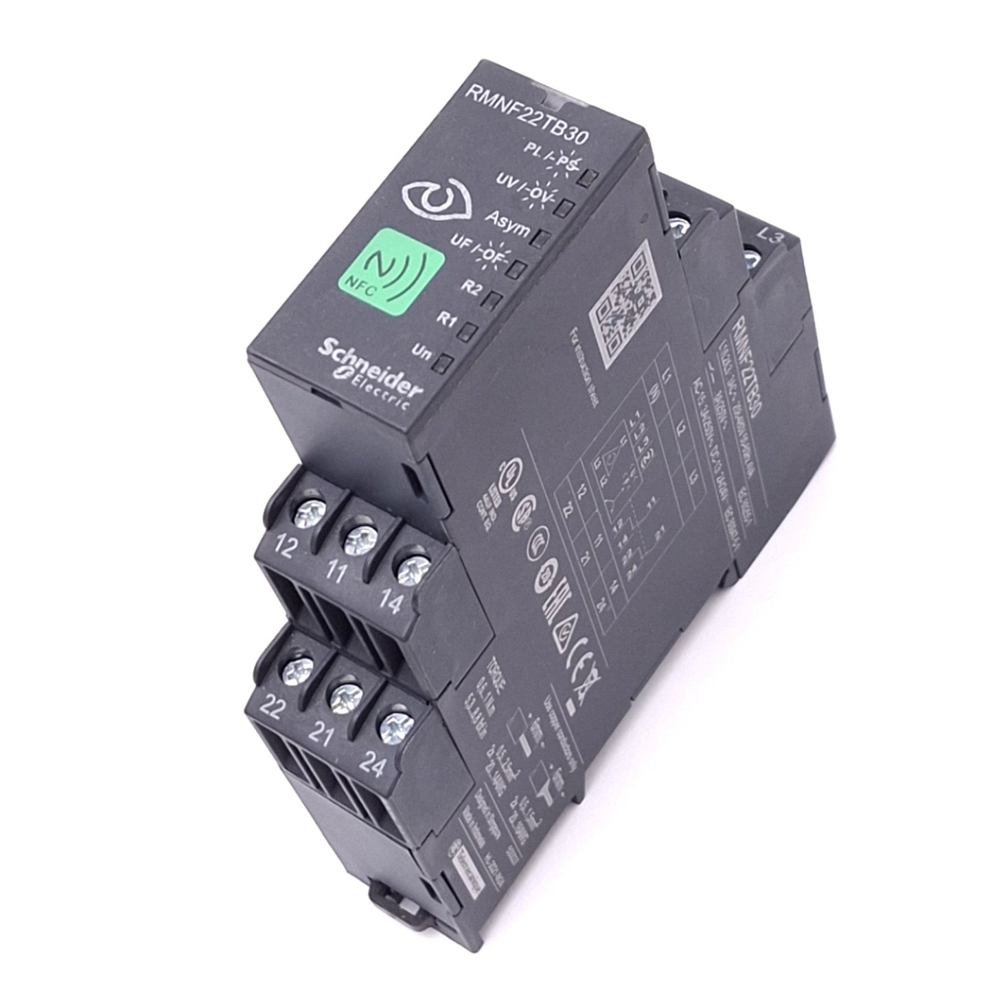 Used Schneider Electric RMNF22TB30 Harmony Control Relay, NFC, 3-Phase, DIN Rail