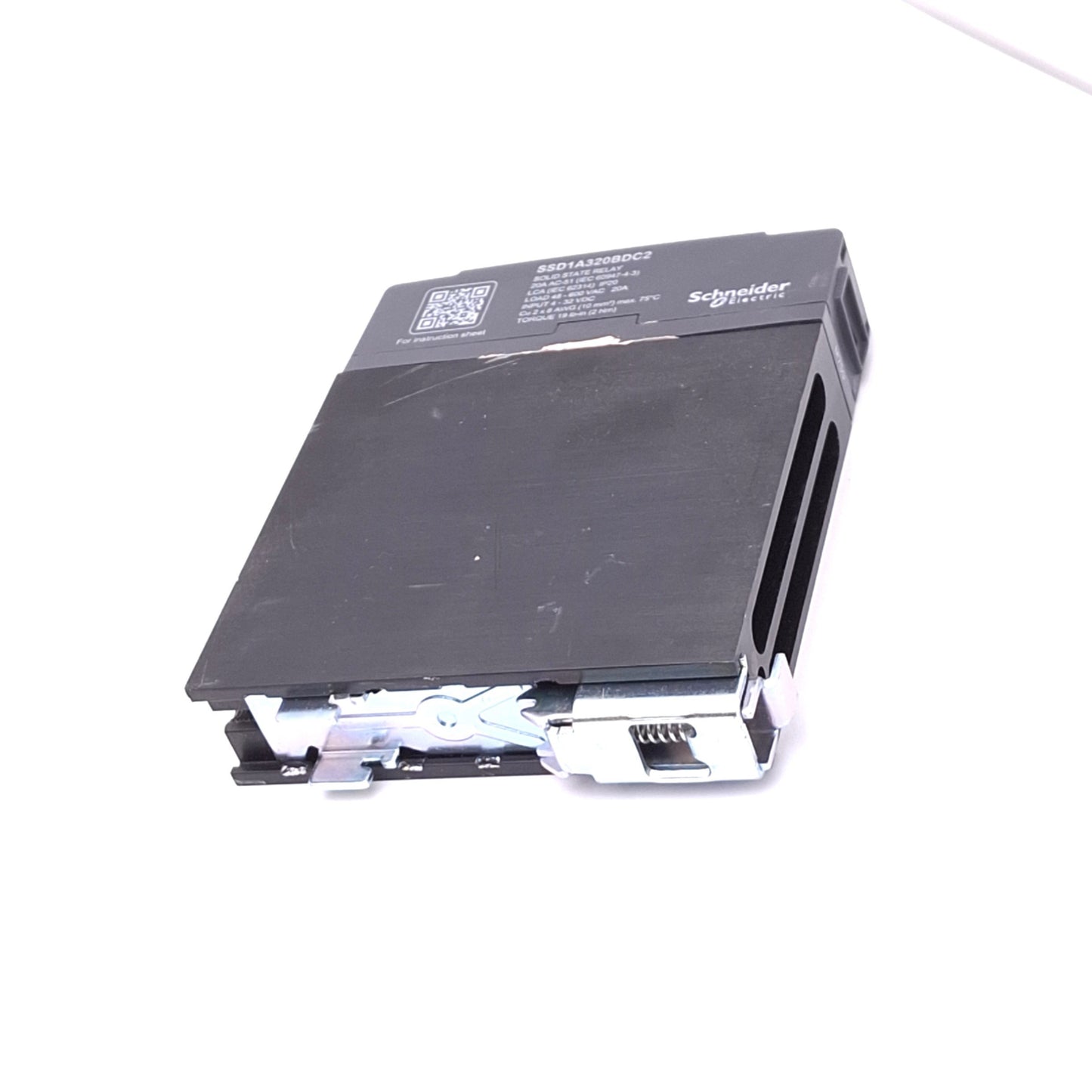 Used Schneider Electric SSD1A320BDC2 Solid State Relay, SPST-NO, 4-32VDC In, 20A Max