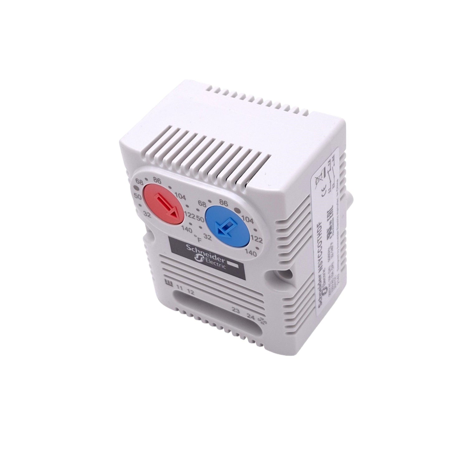 New Schneider Electric NSYCCOTHDF ClimaSys CC Double Thermostat, 1NO 1NC, 250VAC