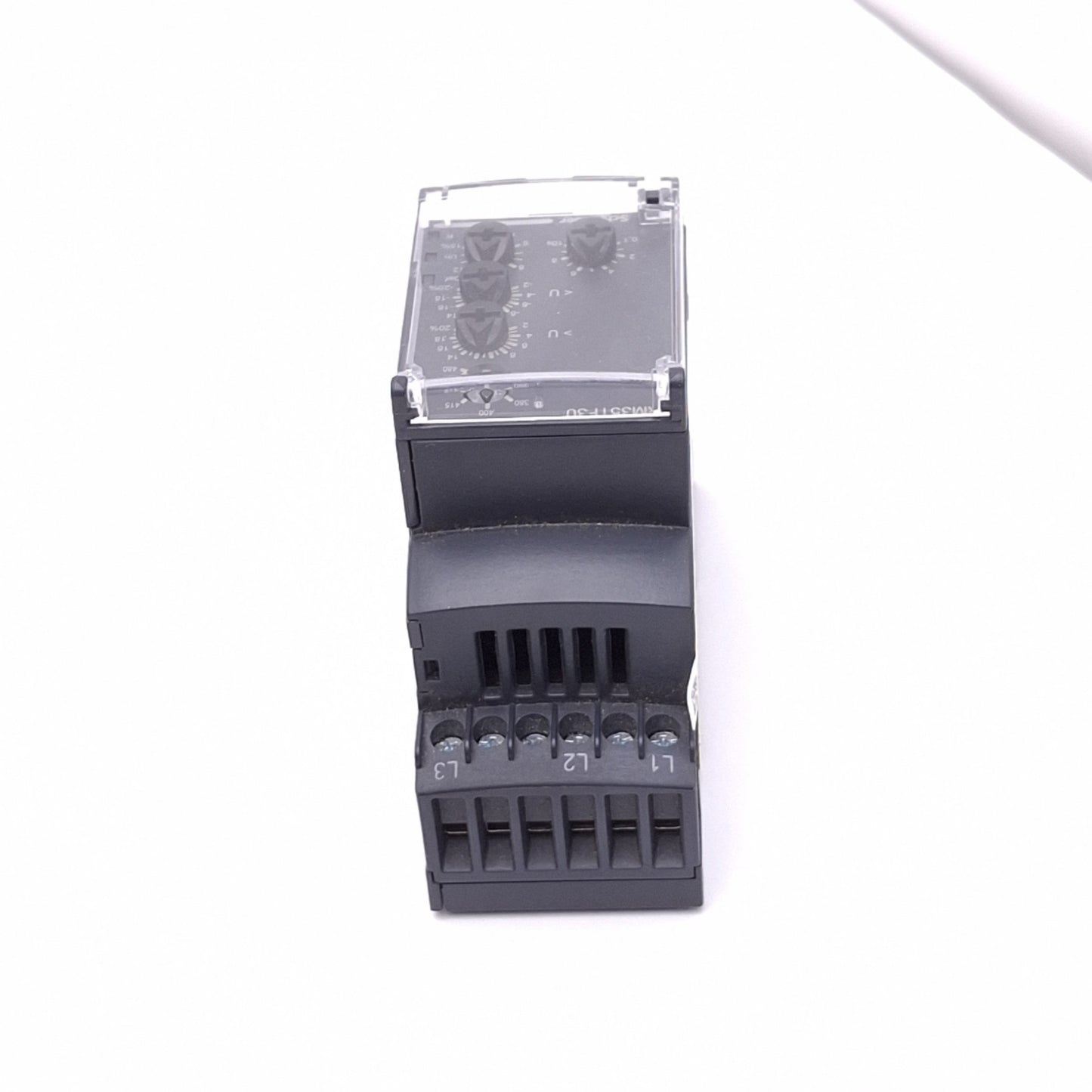 Used Schneider Electric RM35TF30 Monitoring Relay, 220-480VAC, DPDT 5A Max, DIN Rail