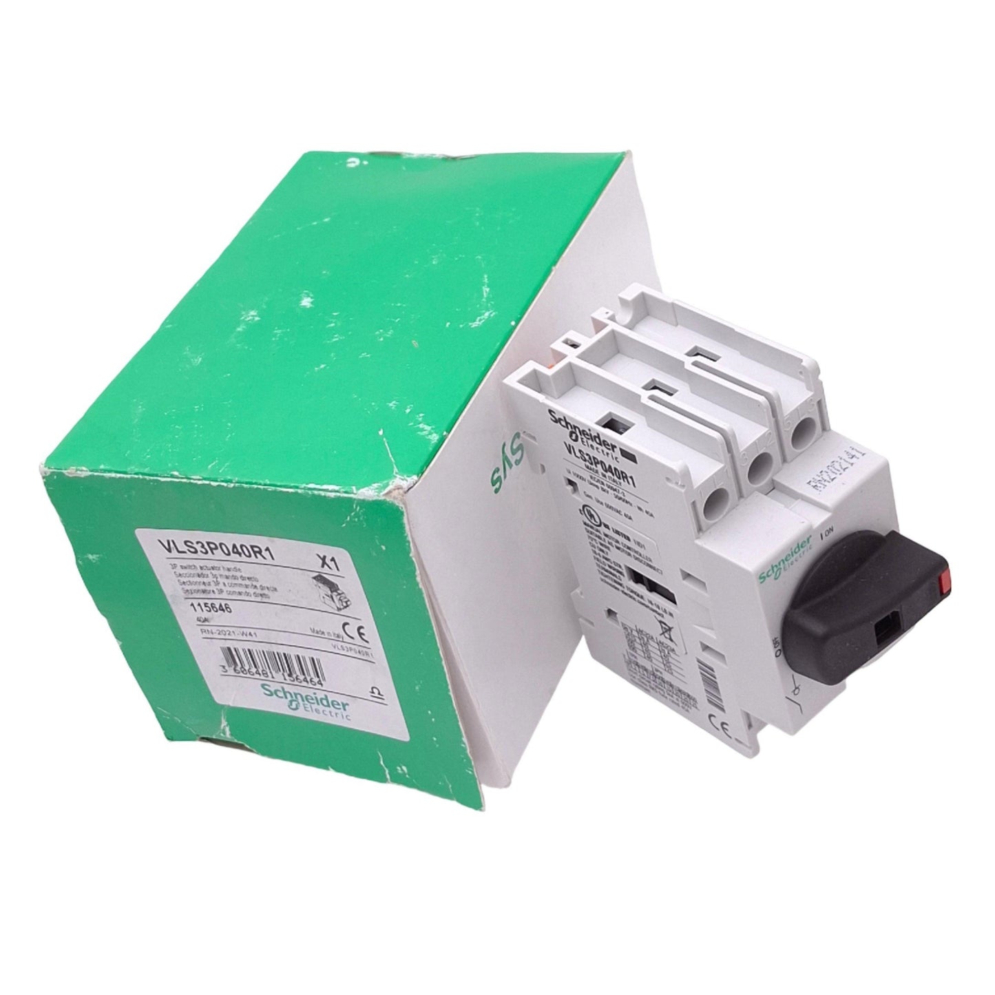 New Schneider Electric VLS3P040R1 TeSys Disconnect Switch, 3-Pole 40A, 25hp 600V