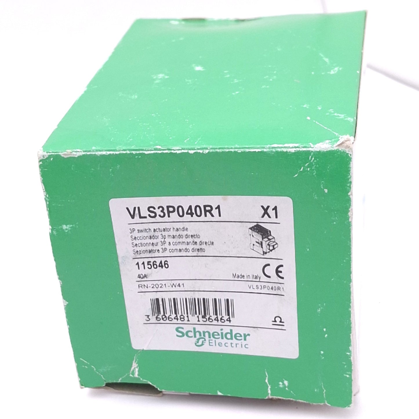 New Schneider Electric VLS3P040R1 TeSys Disconnect Switch, 3-Pole 40A, 25hp 600V