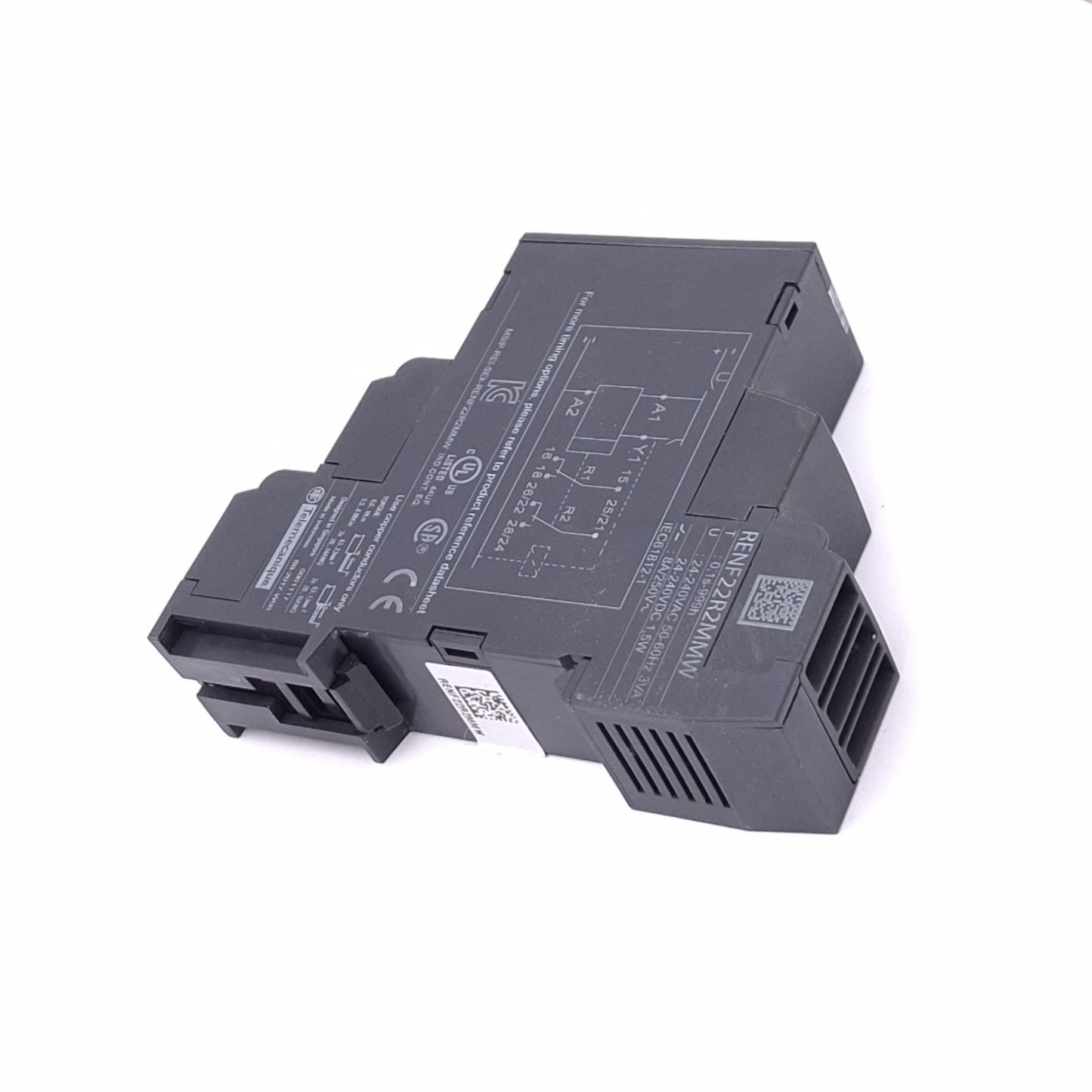 Used Schneider Electric RENF22R2MMW Harmony Timer Relay, NFC, 0.1s-999h, DIN Rail