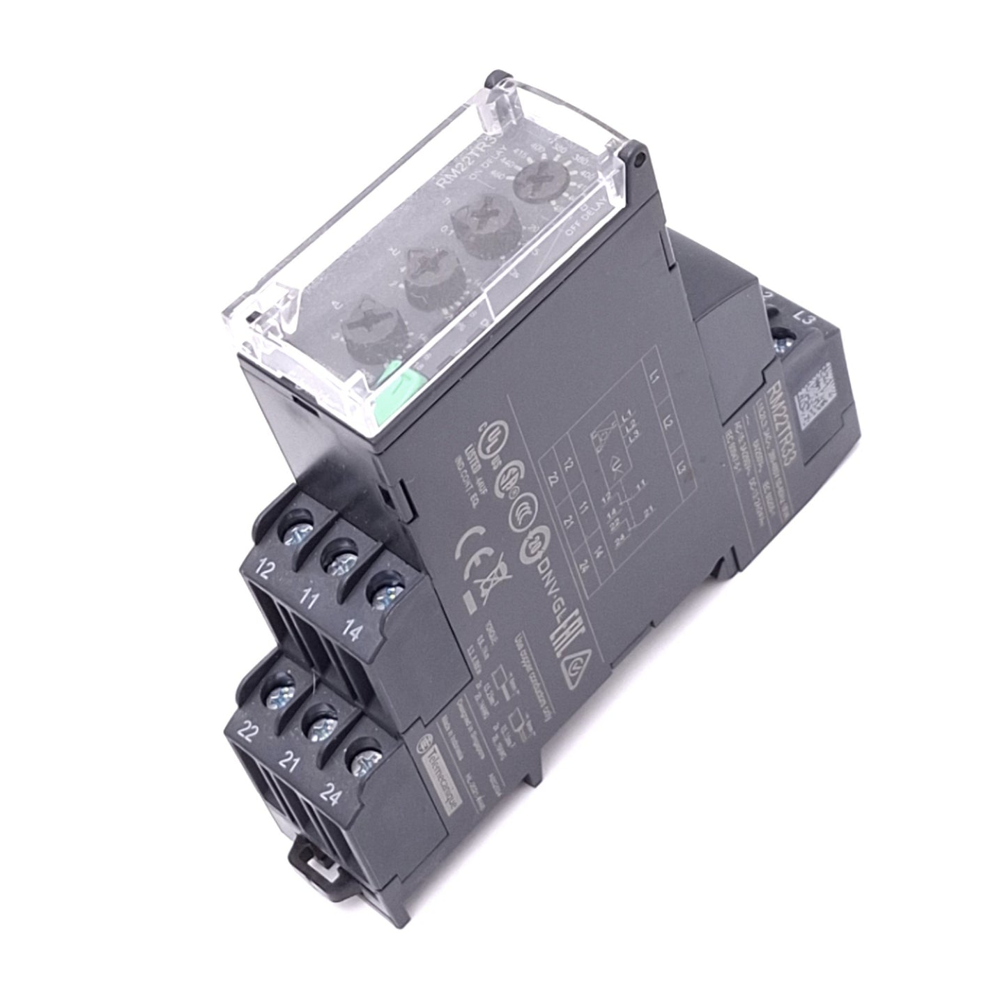 Used Schneider Electric RM22TR33 Harmony Control Relay, 3-Phase, 380-480VAC, DIN Rail