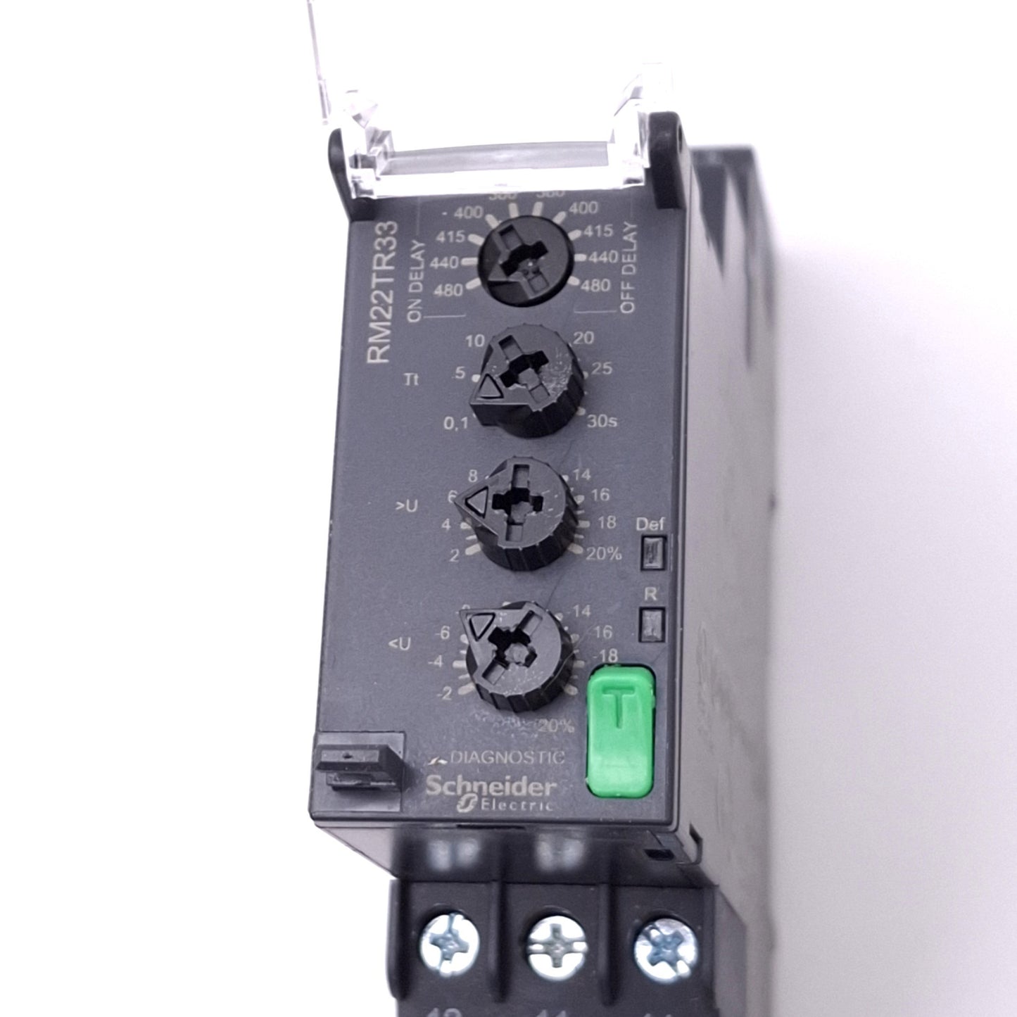 Used Schneider Electric RM22TR33 Harmony Control Relay, 3-Phase, 380-480VAC, DIN Rail
