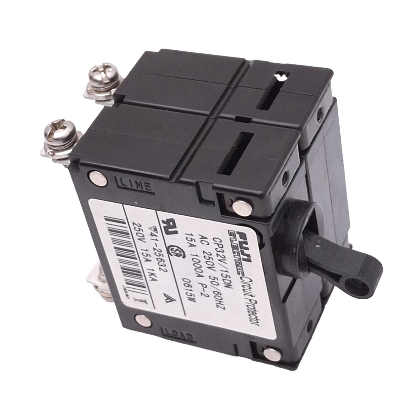 Used Fuji Electric CP32V/15DN Magnetic Circuit Protector, 2-Pole 15A, 250VAC Max