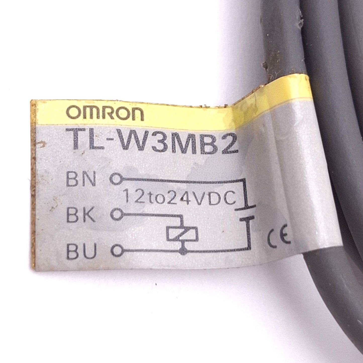 Used Omron TL-W3MB2 Inductive Proximity Sensor, 3mm Range, PNP Out, 12-24VDC