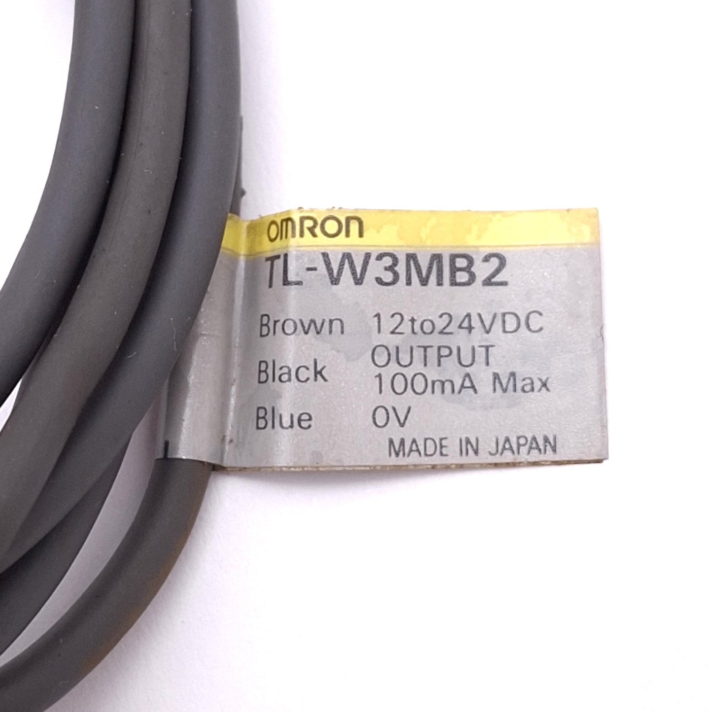 Used Omron TL-W3MB2 Inductive Proximity Sensor, 3mm Range, PNP Out, 12-24VDC