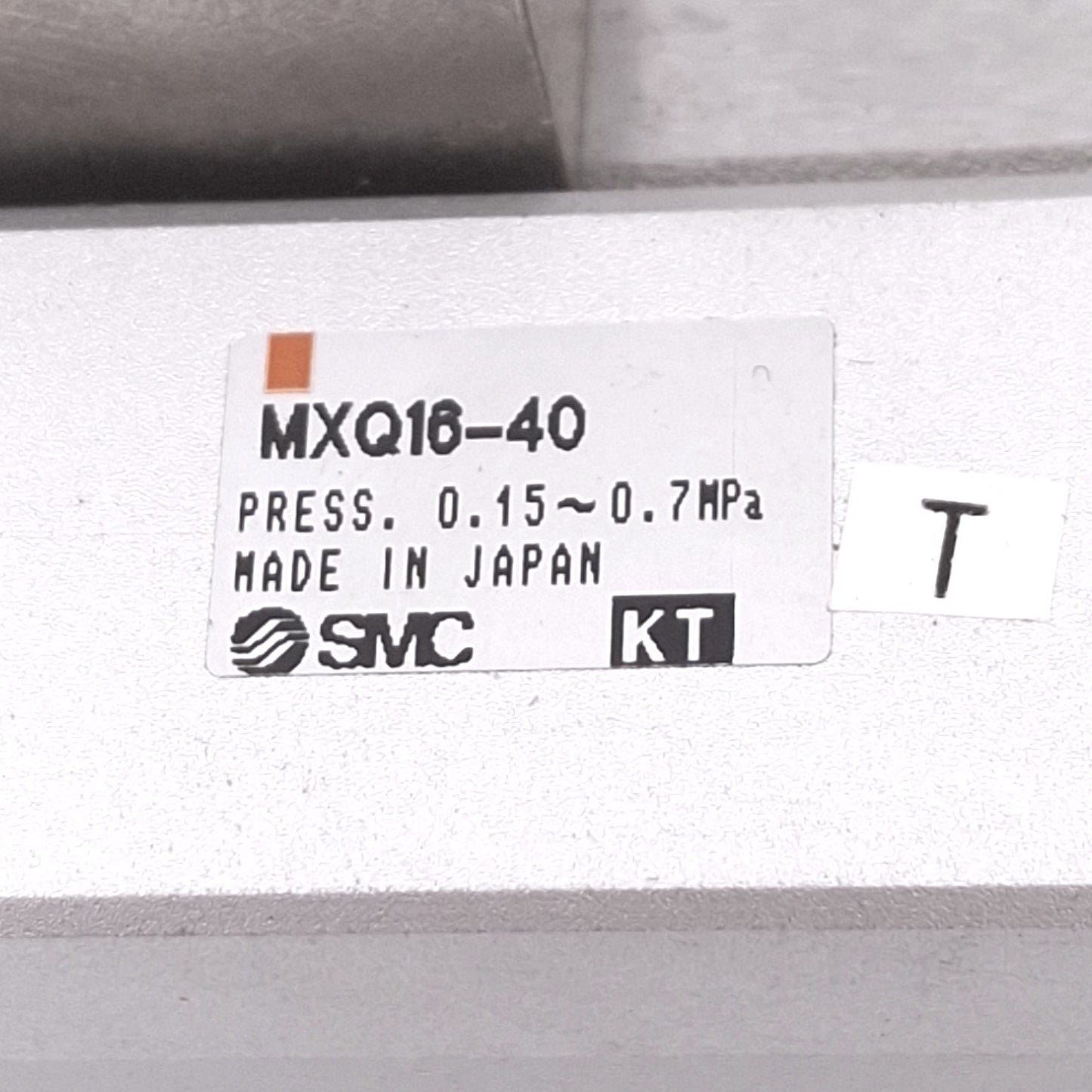 Used SMC MXQ16-40 Pneumatic Slide Table, 16mm Bore, 40mm Stroke, 0.15-0.7MPa, M5