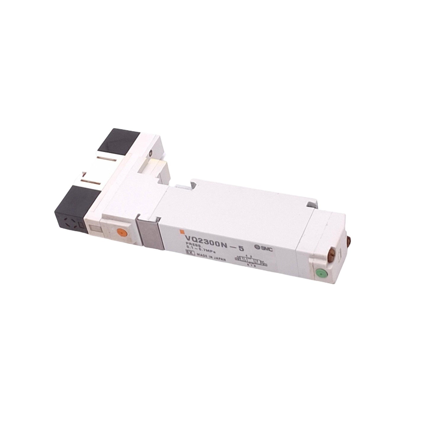 Used SMC VQ2300N-5 Solenoid Valve, 5-Port 3-Position Closed, 0.1-0.7MPa, 24VDC Coil