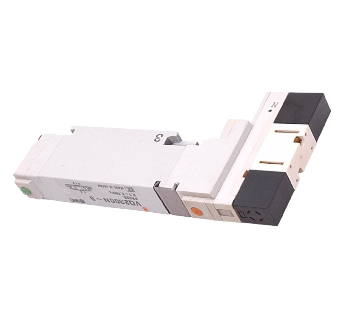 Used SMC VQ2300N-5 Solenoid Valve, 5-Port 3-Position Closed, 0.1-0.7MPa, 24VDC Coil