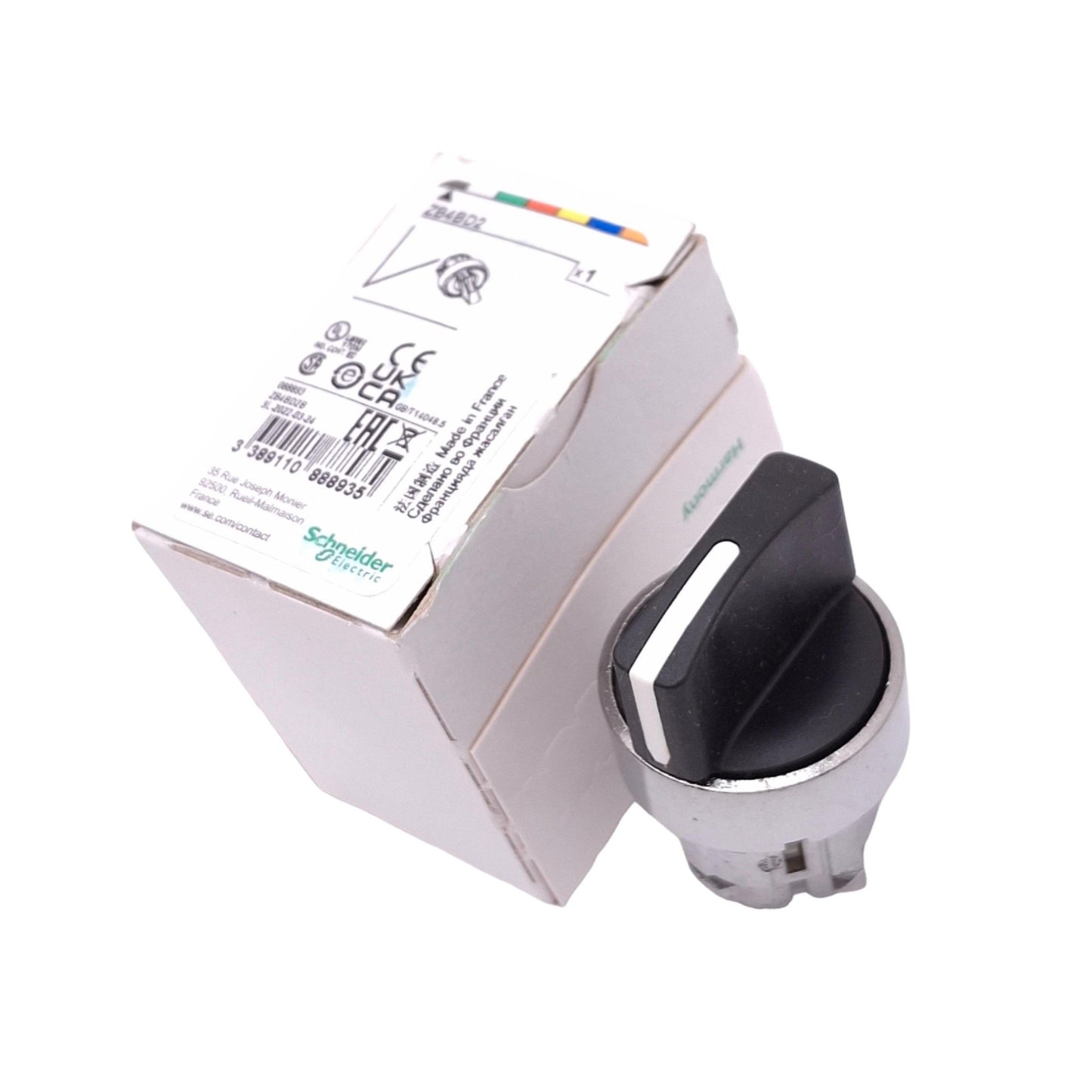 New Schneider Electric ZB4BD2 Selector Switch Head, 2-Position Maintained, 22mm