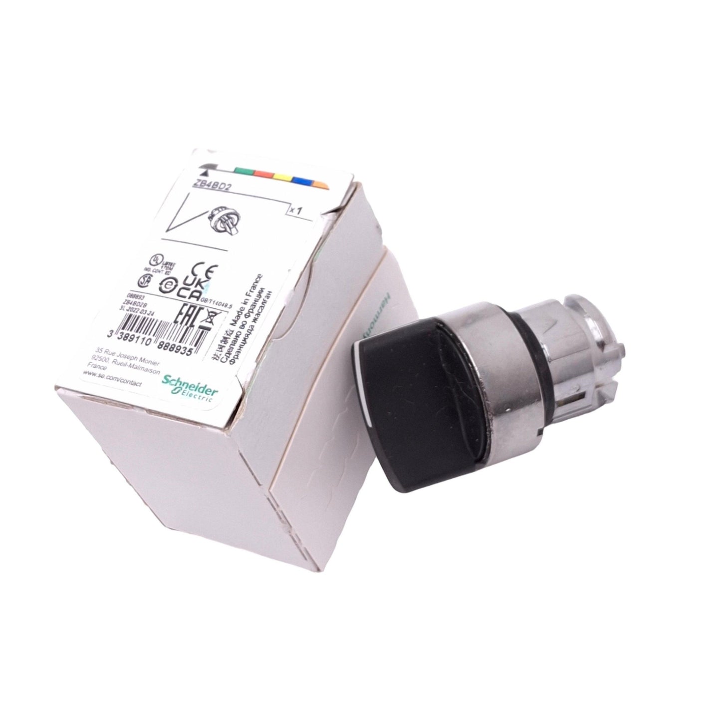 New Schneider Electric ZB4BD2 Selector Switch Head, 2-Position Maintained, 22mm