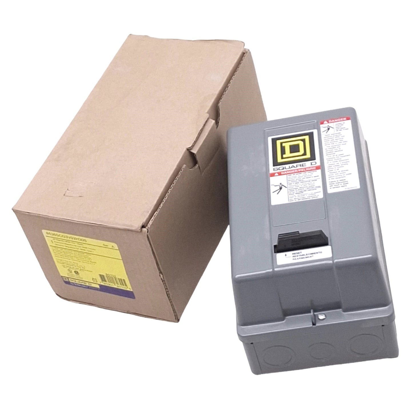 New Square D 8536SCG3V02H30S Motor Starter, 3-Pole 27A, 120VAC Coil NEMA 1 Enclosure