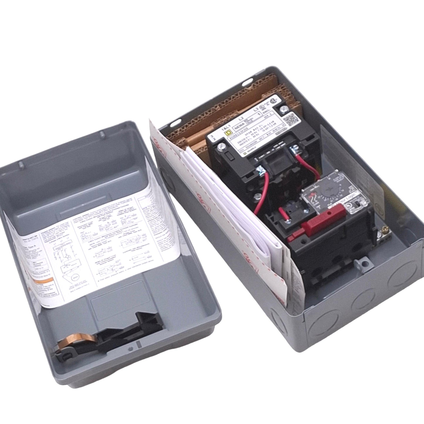 New Square D 8536SCG3V02H30S Motor Starter, 3-Pole 27A, 120VAC Coil NEMA 1 Enclosure