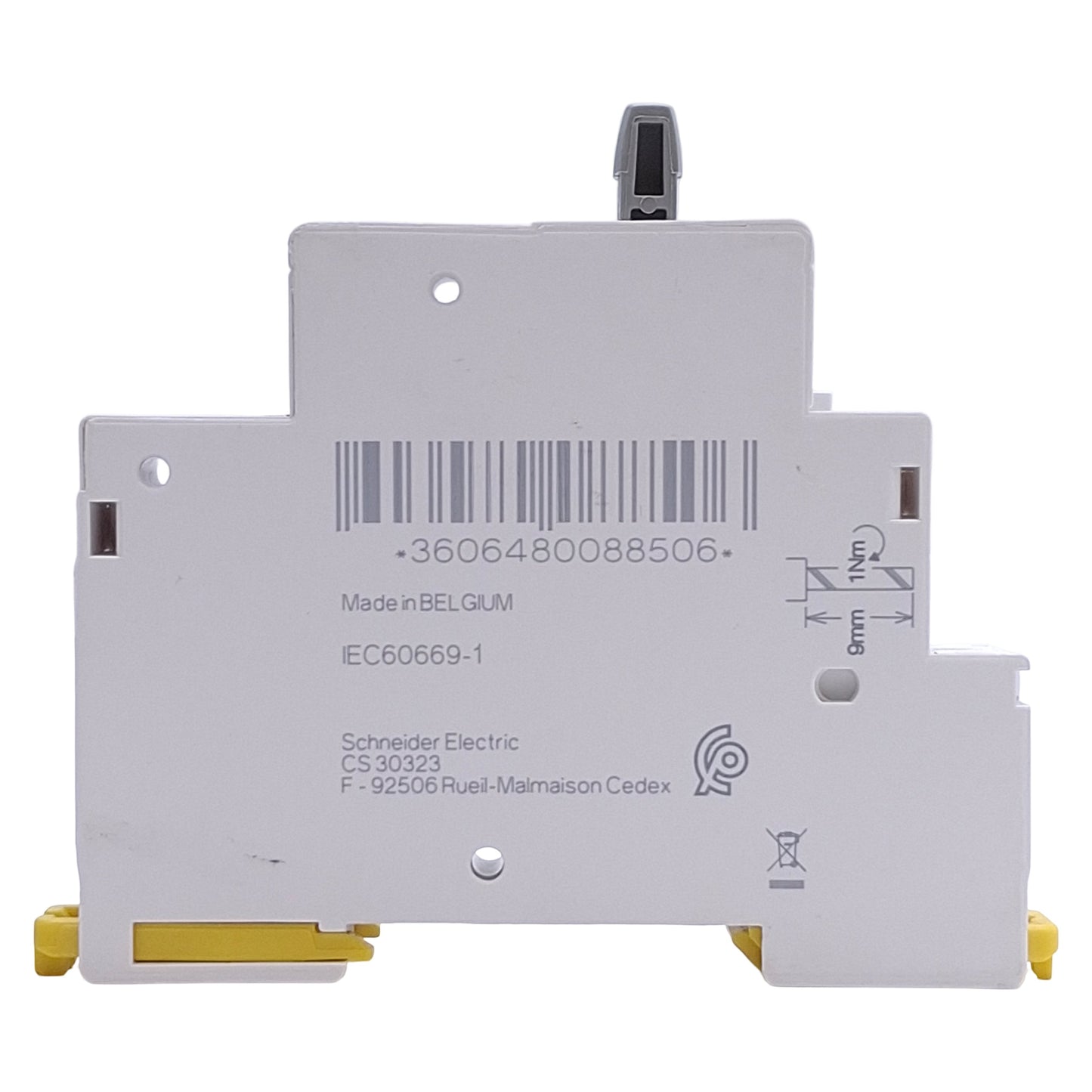 Used Schneider Electric A9E18073 Linear Switch 3-Position, 1CO, 250VAC 20A, DIN Rail