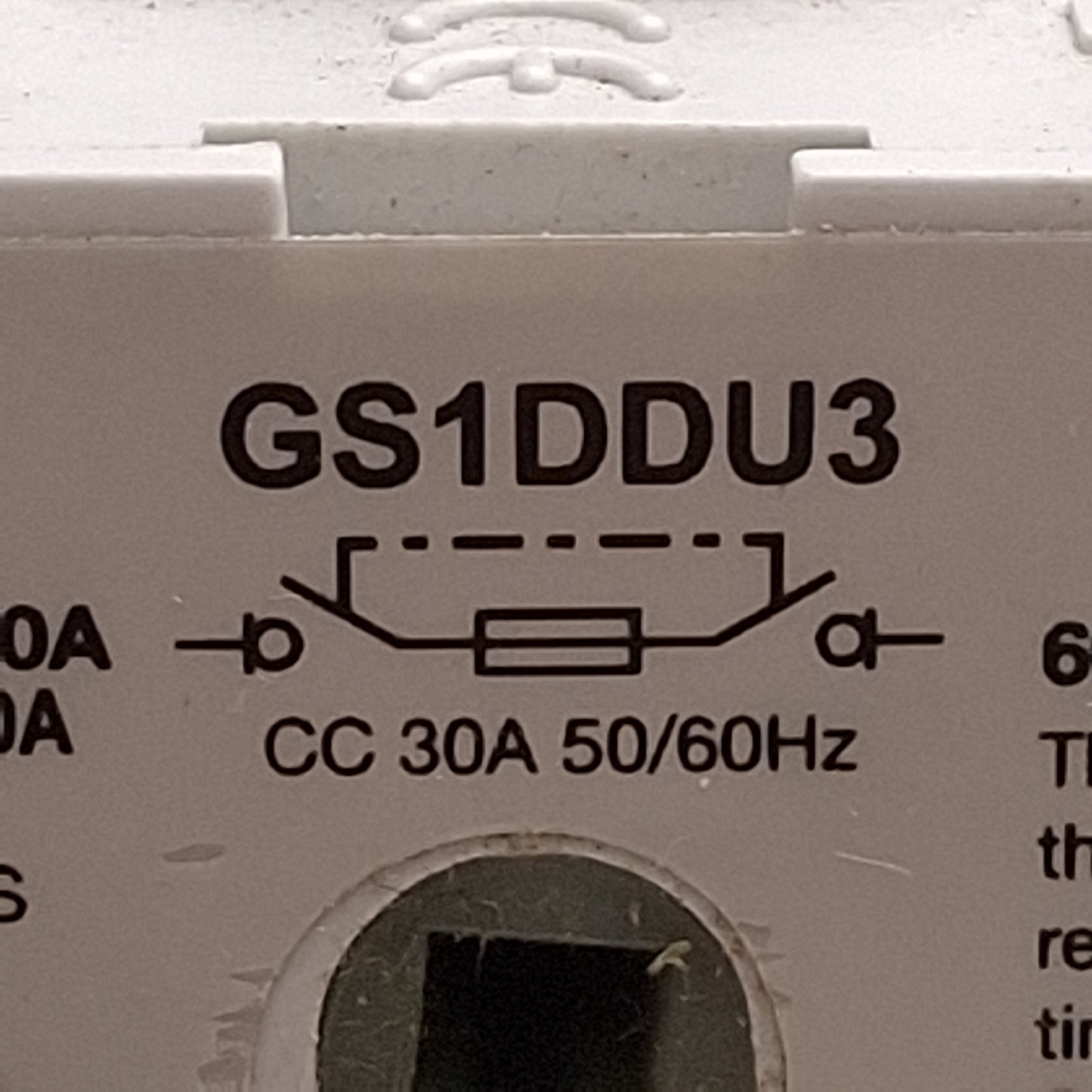 Used Schneider Electric GS1DDU3 Disconnect Switch, 3-Pole, 3Ø 600VAC 30A, DIN Rail
