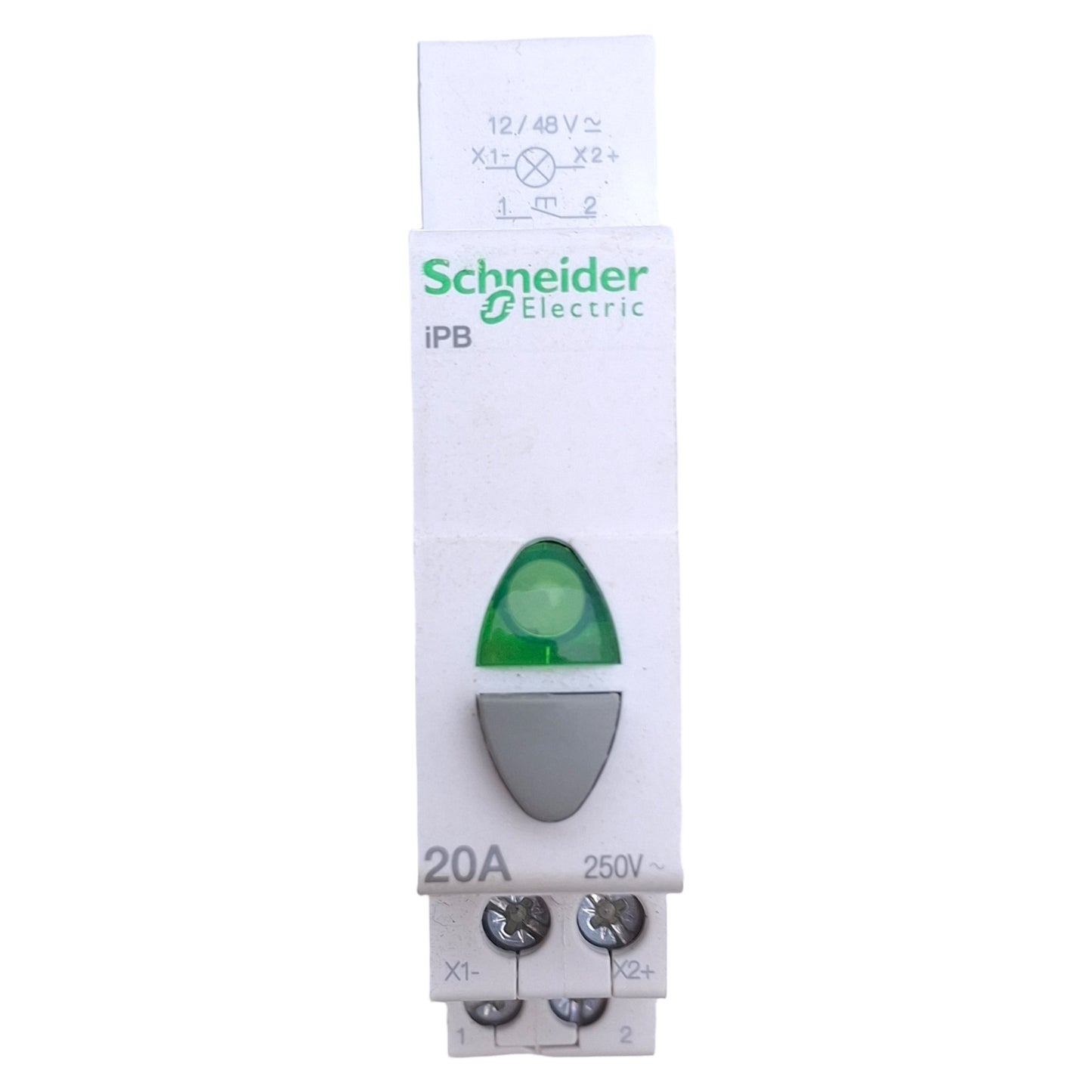 Used Schneider Electric A9E18038 Momentary Push Button w/ Green Indicator 1NO