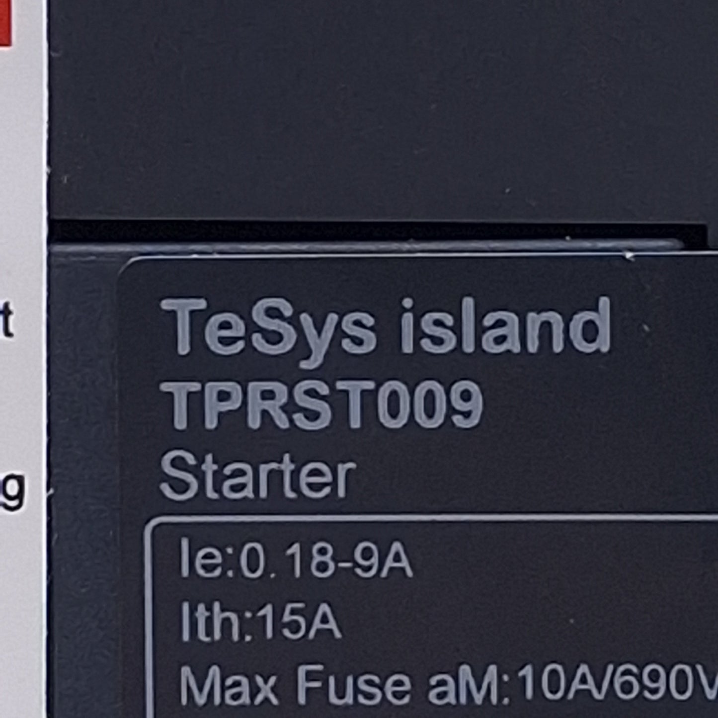 Used Schneider Electric TPRST009 TeSys Motor Starter 3-Pole, 24VDC, 15A, DIN Rail