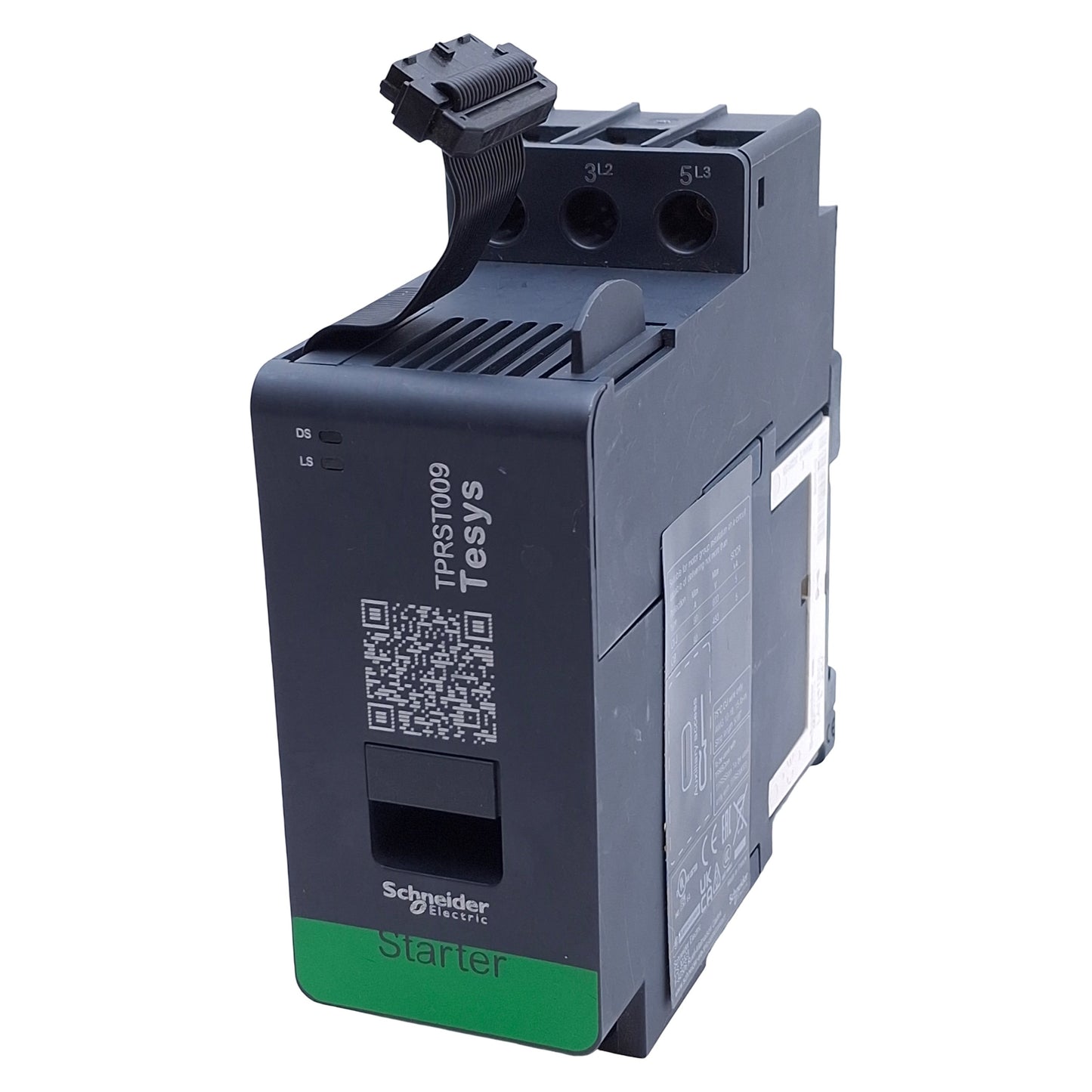 Used Schneider Electric TPRST009 TeSys Motor Starter 3-Pole, 24VDC, 15A, DIN Rail