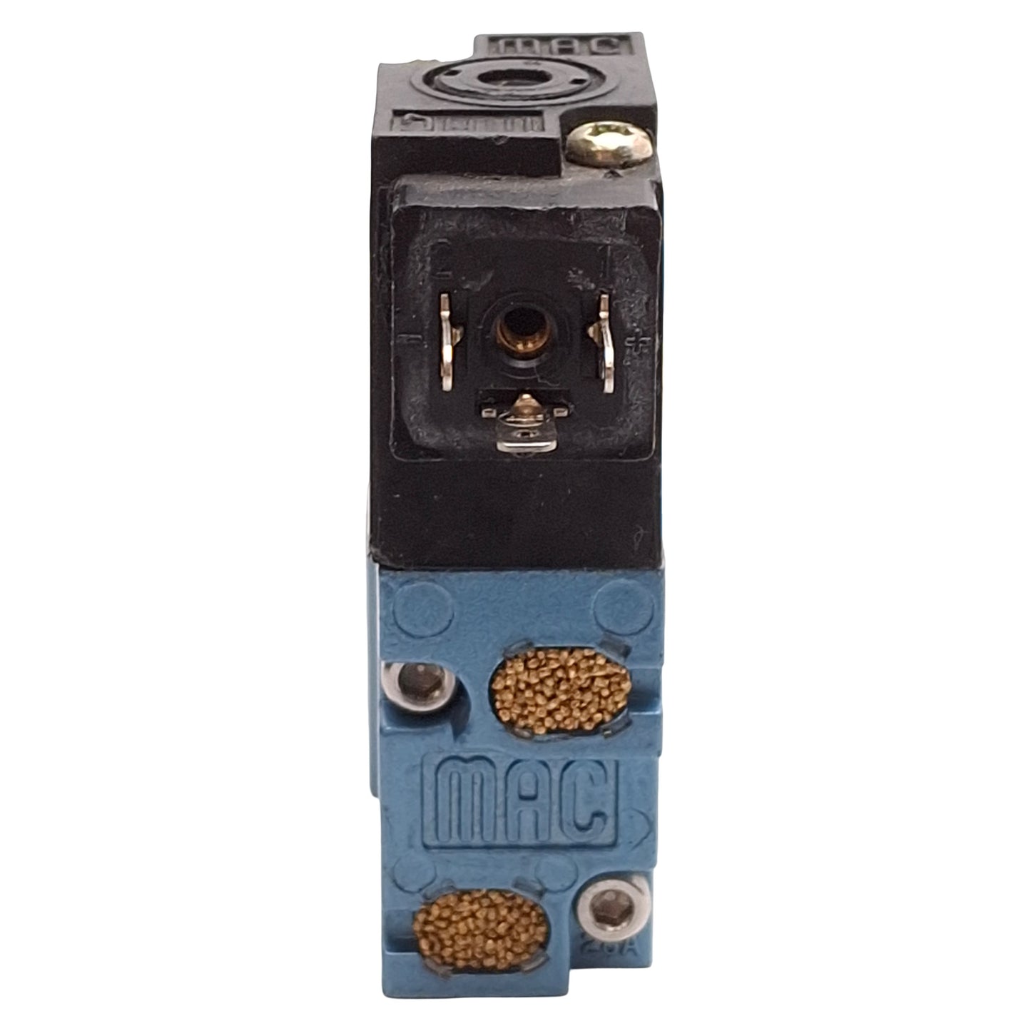 Used Mac 411A-B0A-DM-DDAJ-1KJ Solenoid Valve, 5/2-Way, 1/8in & 1/4in NPT, 24VDC Coil