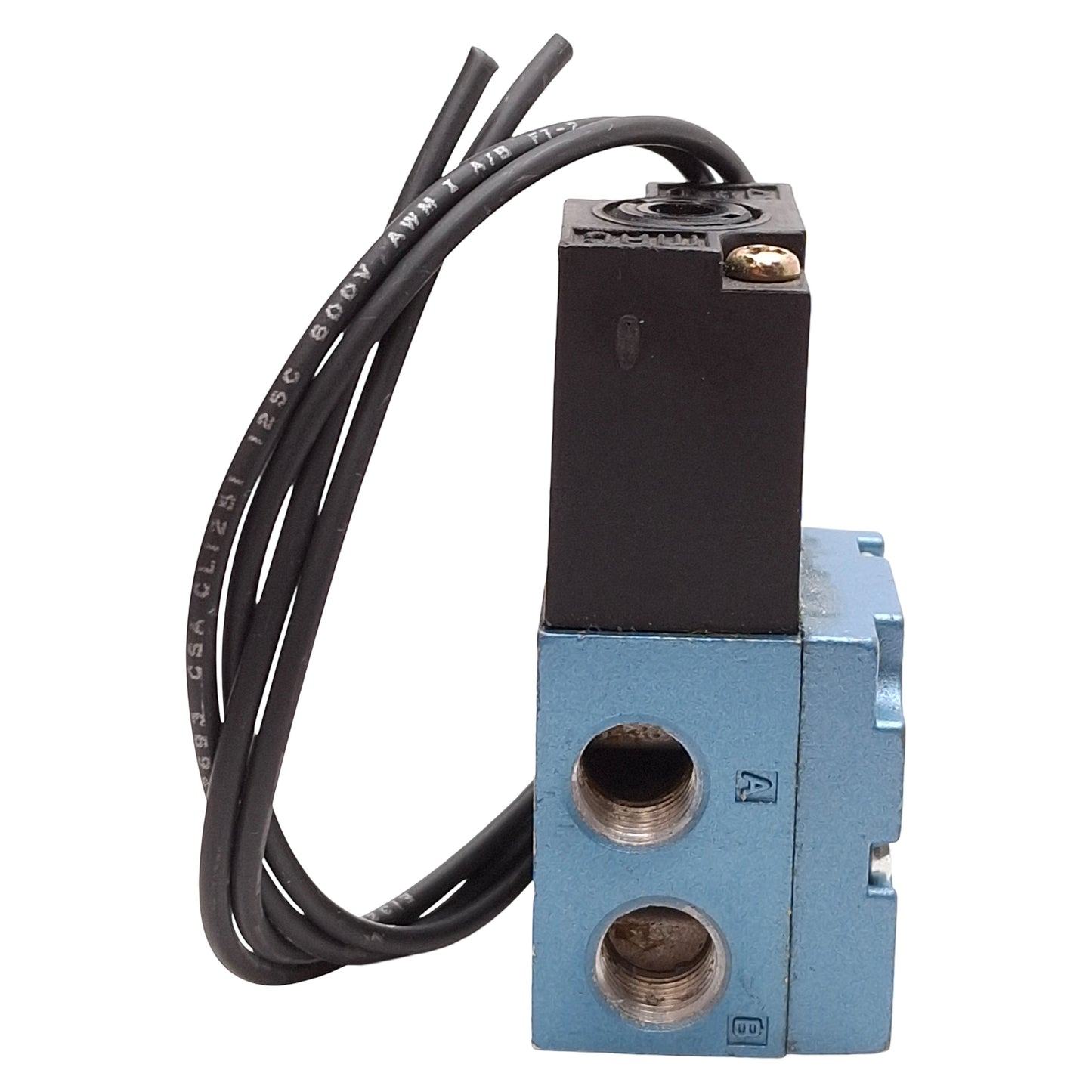 Used Mac 45A-AA2-DDAA-1BA Solenoid Valve, 4/2-Way, 120psi, 1/8in NPTF, 24VDC Coil