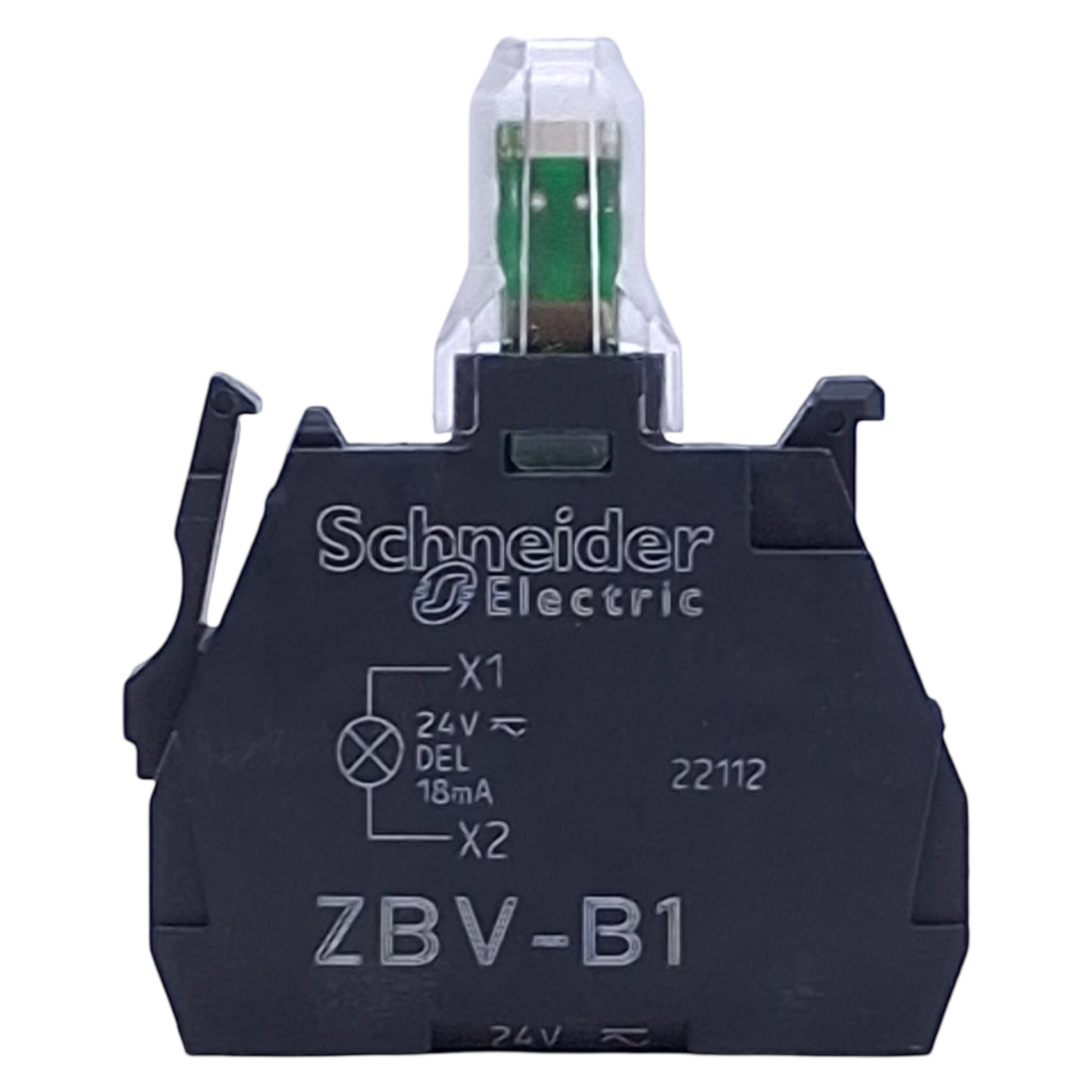 Used Lot of 6 Schneider Electric ZBV-B1 White LED Light Block For 22mm Head, 24VDC/AC