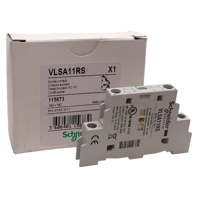 New Schneider Electric VLSA11RS TeSys VLS Auxiliary Contact Block, 1NO+1NC, DIN Rail