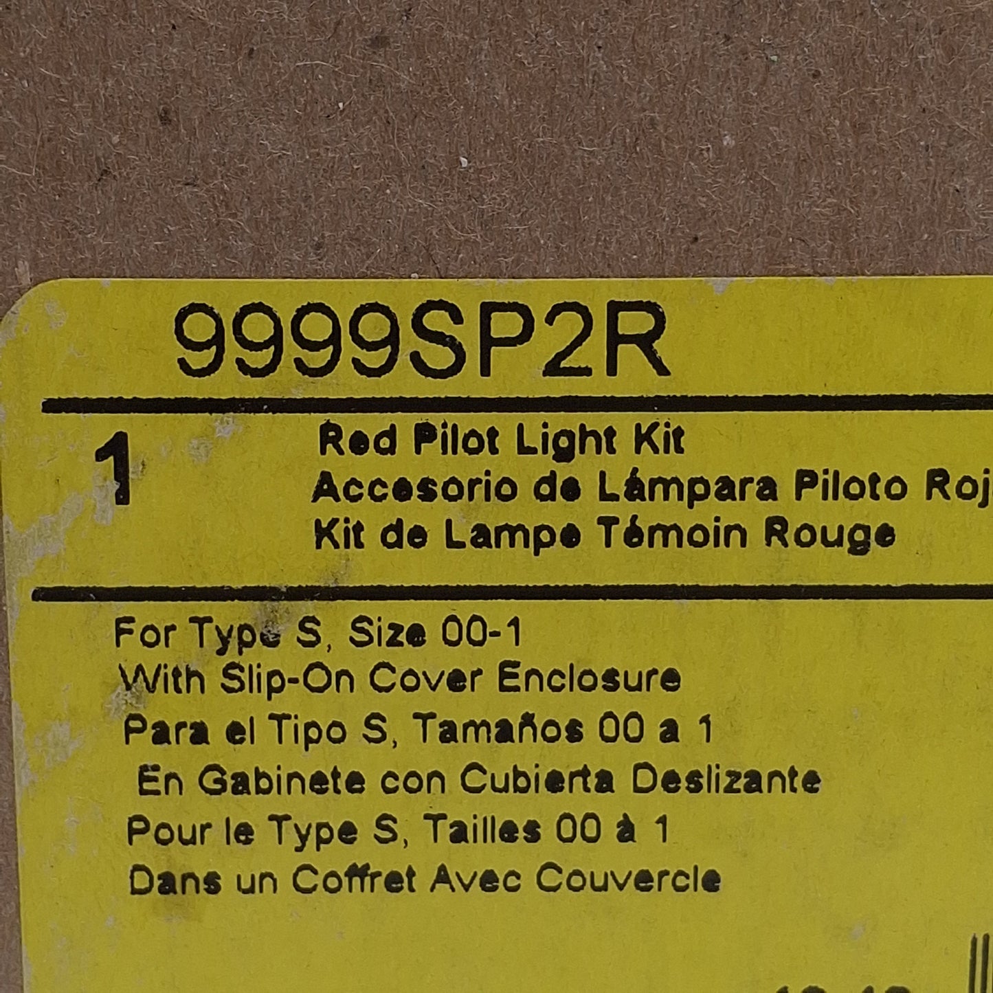 Used Square D 9999SP2R Pilot Light Kit 600VAC, NEMA 0 to 1, Green/Red Signaling Color