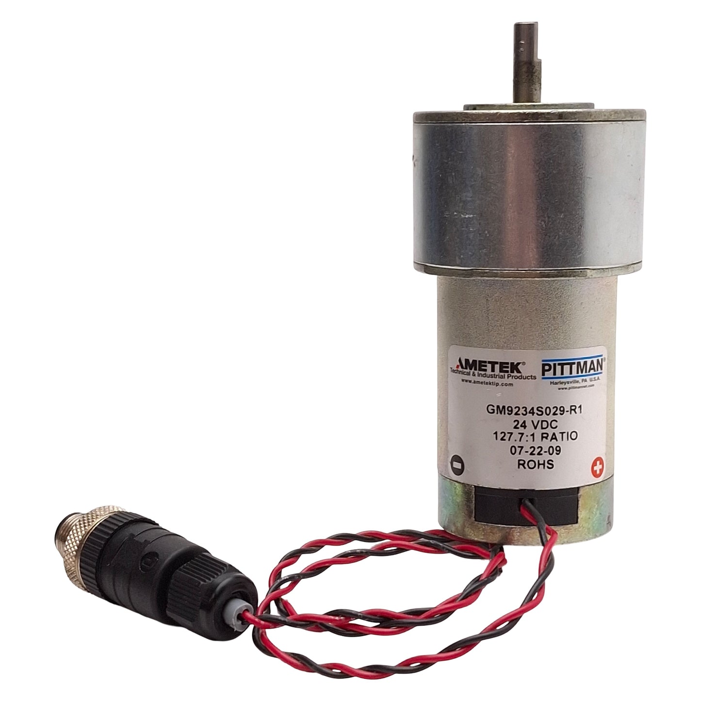 Used Ametek Pittman GM9234S029-R1 DC Gearmotor, 127.7:1, 36rpm, 500oz-in, 24VDC
