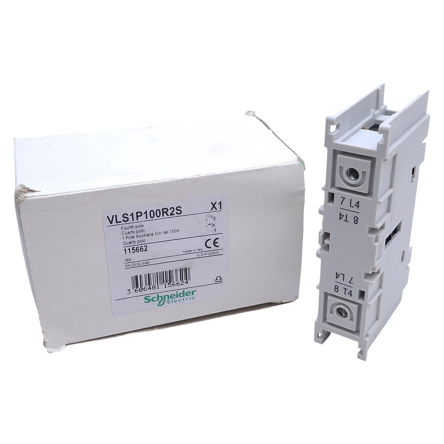 New Schneider Electric VLS1P100R2S TeSys Disconnect Switch 1-Pole, 1NO, 100A 690VAC
